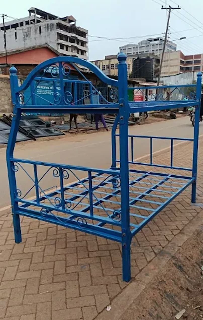 Blue Scrollwork Bunk Bed
