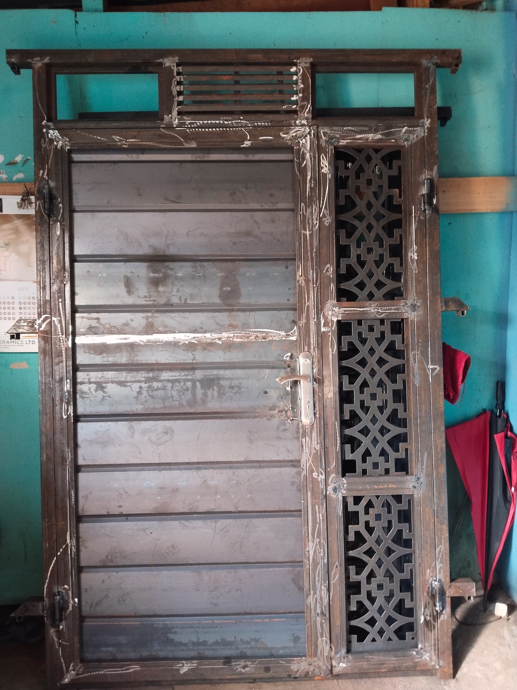 Steel Door with Perforated Side Panel