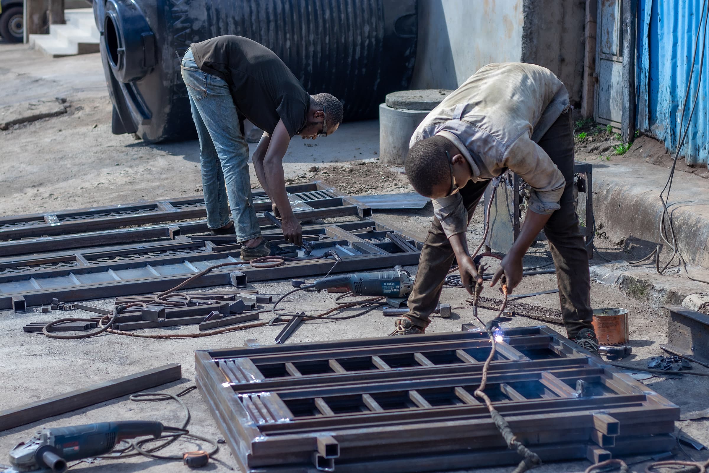 Welding a Gate Panel