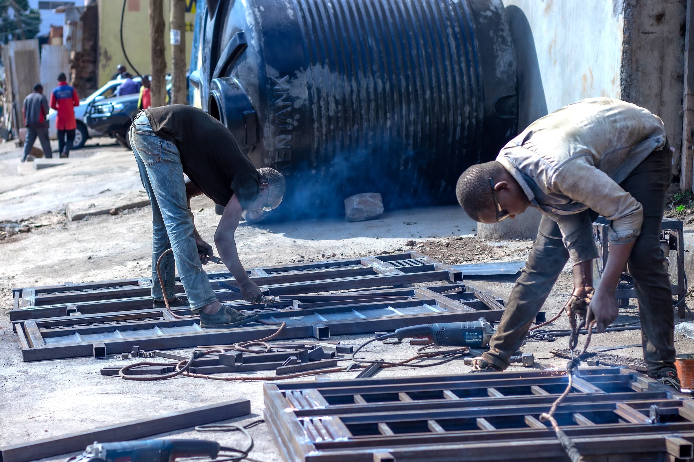 Welding a Gate Panel